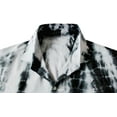 thumbnail image 4 of HAPPY BAY Men's Beach Summer Button Down Short Sleeve Untucked Solid Shirt With Pocket Oxford Casual Shirts for Men M Charcoal, Light Tie Dye, 4 of 6
