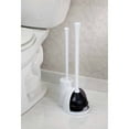 thumbnail image 3 of InterDesign Una Slim Toilet Bowl Brush and Plunger Set for Bathroom Storage, White, 3 of 10