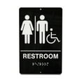 thumbnail image 2 of (2 pack) Pen+Gear Restroom Sign- 6x9 inch ,High Visibility Black, Durable Acrylic, 2 of 11