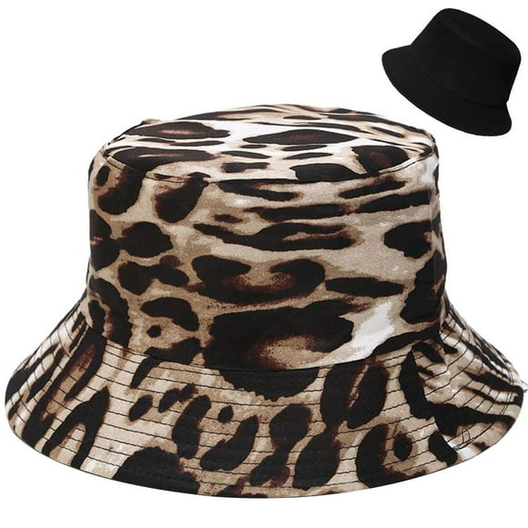 XYIYI Lindo sombrero de cubo para playa, sombreros de pescador para mujer, reversible de doble cara
