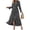 Floral Black, variant on Womens Dresses Summer V Neck Floral High Waist Ruffle Wedding Guest Cocktail Boho Spring Long Sleeve Dress