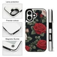 thumbnail image 3 of Compatible with iPhone 11 12 13 mini 14 15 16 Pro Max Plus Wallet Case with Card Holder, PU Leather Kickstand Card Slots Case ( Red Rose, iPhone 11 Pro Max), 3 of 7