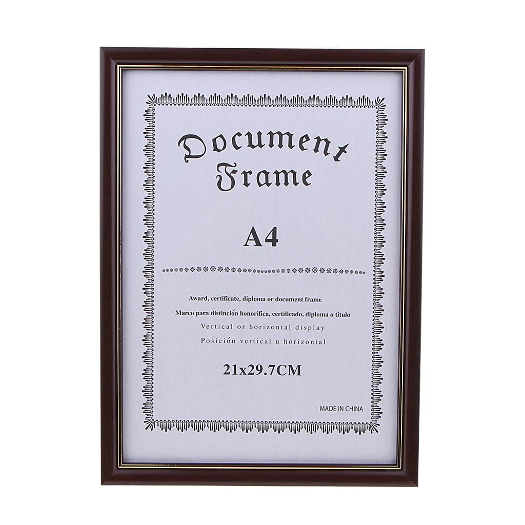 New w A4 Frame Photo Picture Certificate Wall & Desk Mountable Black OR Silver! 