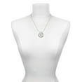 thumbnail image 3 of Delight Jewelry Silvertone Skull with Clear Crystals Joy Ring Charm Necklace, 18", 3 of 4