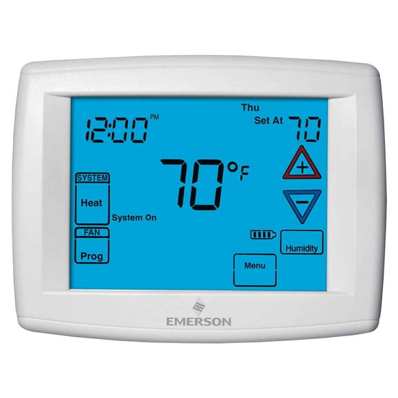 Emerson 1F95-1291 Thermostat à Écran Tactile 7 Jours avec Contrôle de l'Humidité