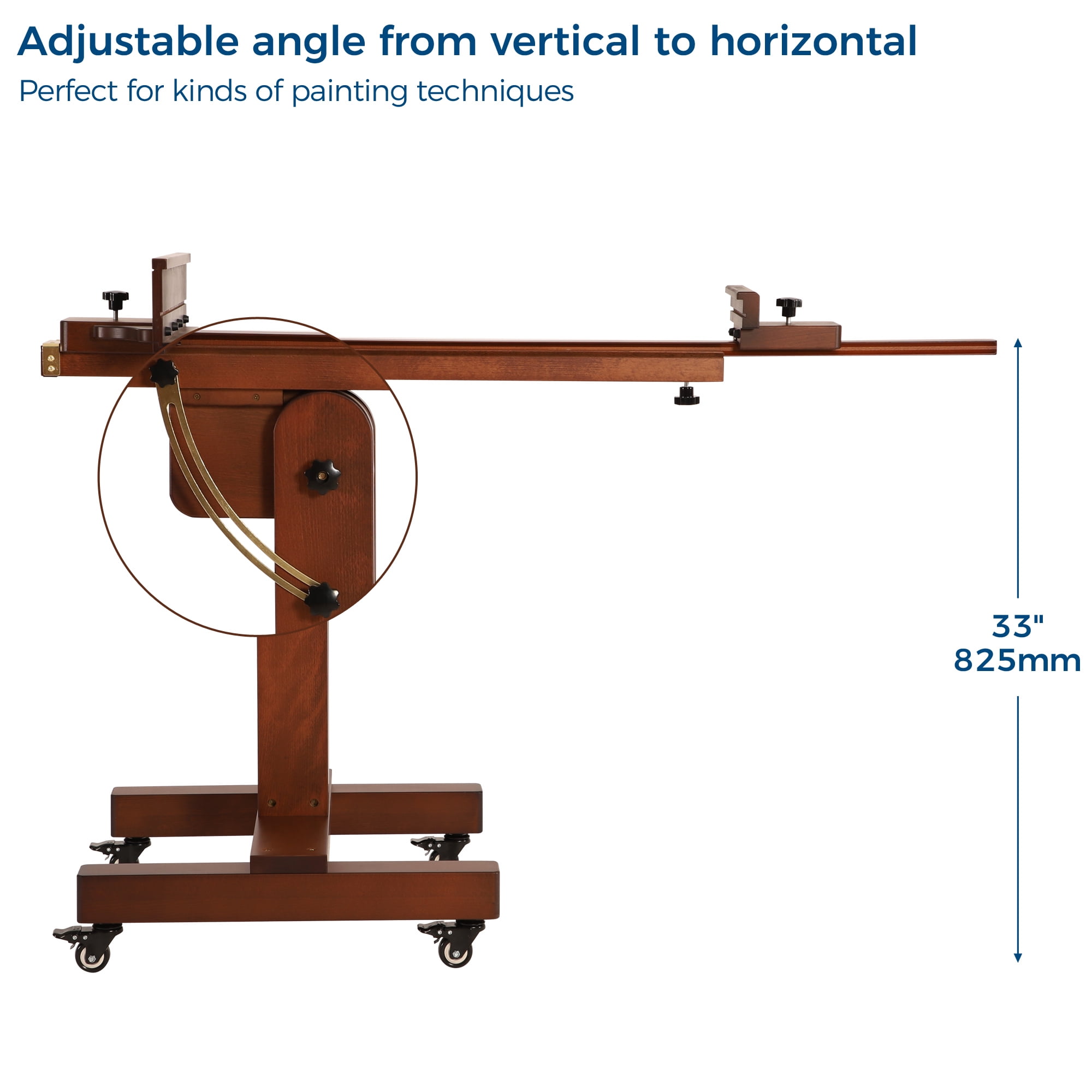 VISWIN Extra-Large Studio Easel, Hold Canvas to 71", Tilts Flat