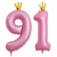 thumbnail image 2 of Globos JinminTrade con el número 19, rosas, 40 cm, 19 cumpleaños, niñas, 2 of 6
