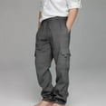 thumbnail image 5 of Boys Cargo Joggers Drawstring Jogging Pants Kids Elastic Waist Trousers 3-4T, 5 of 7
