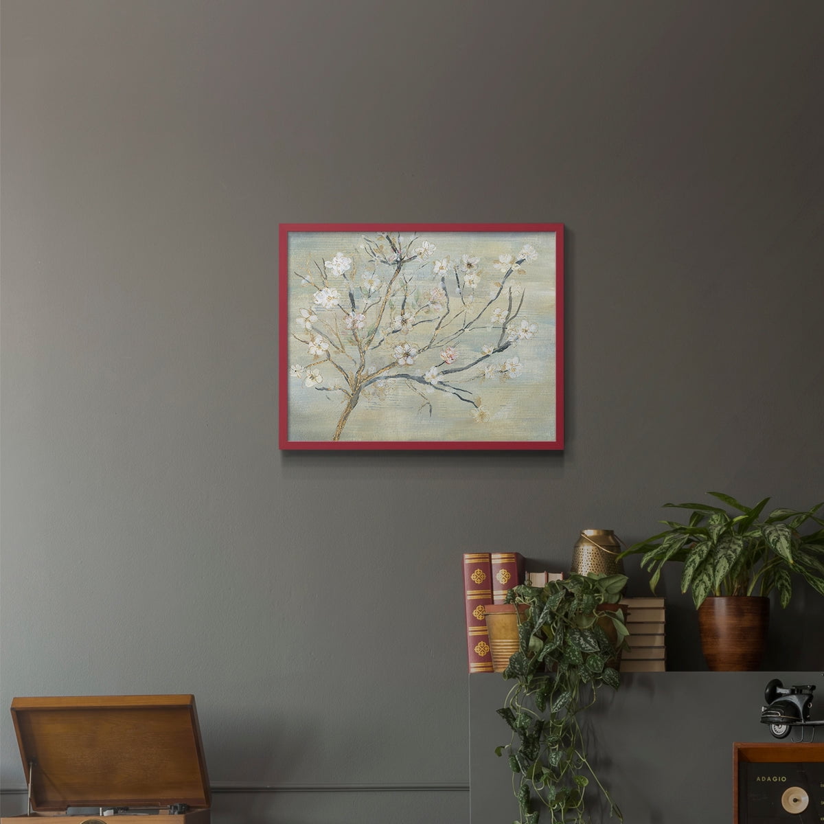 Blossoms & Spring Rain by Susan Jill - Restickable Framed Giclée Print