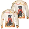 thumbnail image 3 of Happy Thanksgiving Labrador Retriever with Turkey Pumpkins Autumn Vibes All Over Print 3D Sweatshirt Unisex Merch Lab Dog Lover Gifts - 12018, 3 of 6