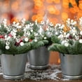 thumbnail image 7 of 12 Pack Artificial Glitter Berry Stems, NOGIS 11.4 inch Christmas Glitter Berries Spray Picks Holly Berry Branches for Christmas Tree Ornaments DIY Crafts Wreath Xmas Holiday Home Decor(White), 7 of 7
