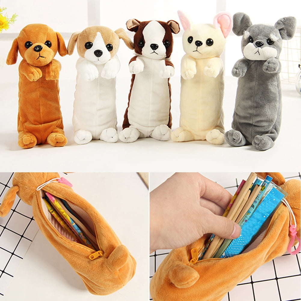 YDxl Pencil Case Cute Dog Puppy Design Student Stationery Pen Pouch