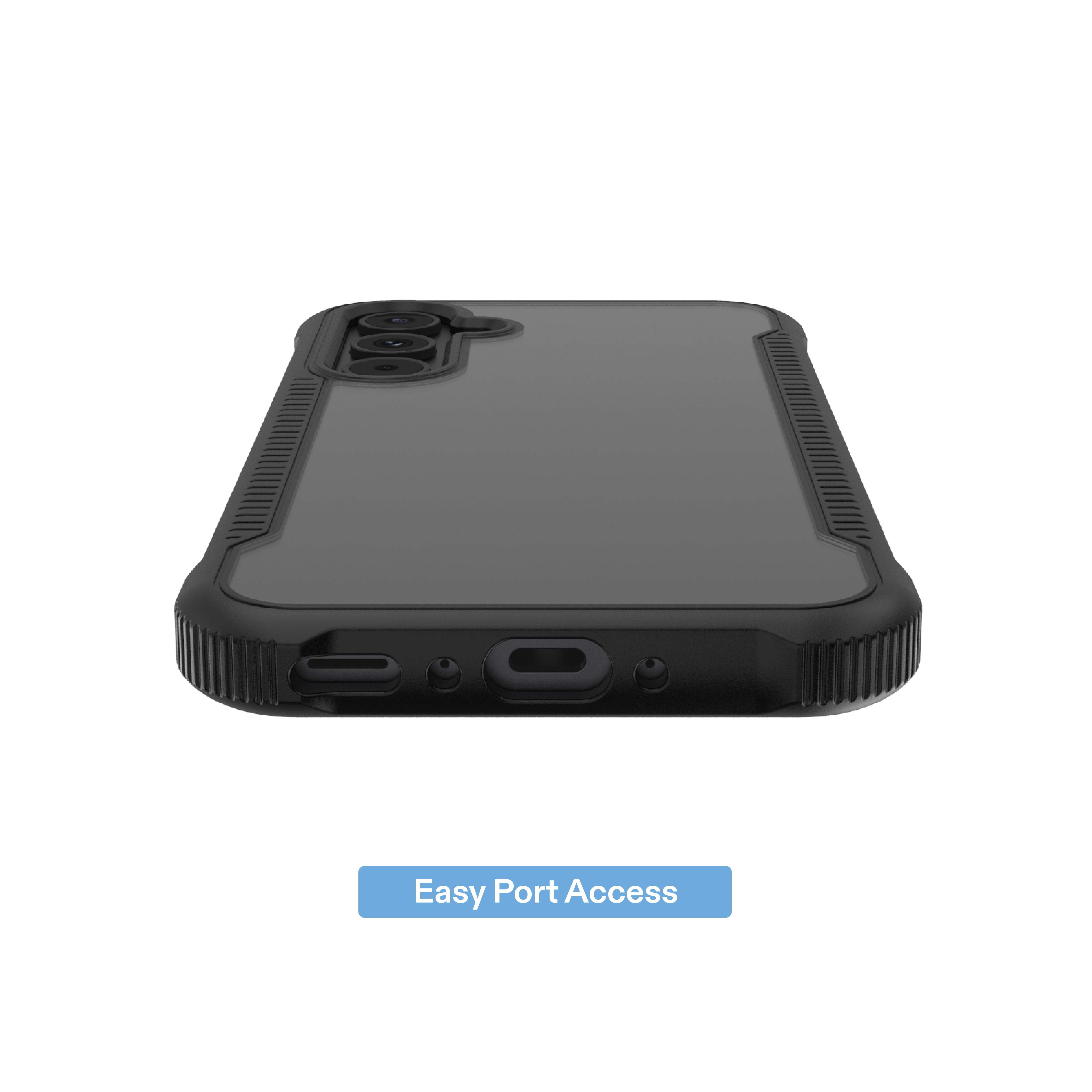 onn Dual-Layer Phone Case for Samsung Galaxy A35 5G - Black/Clear