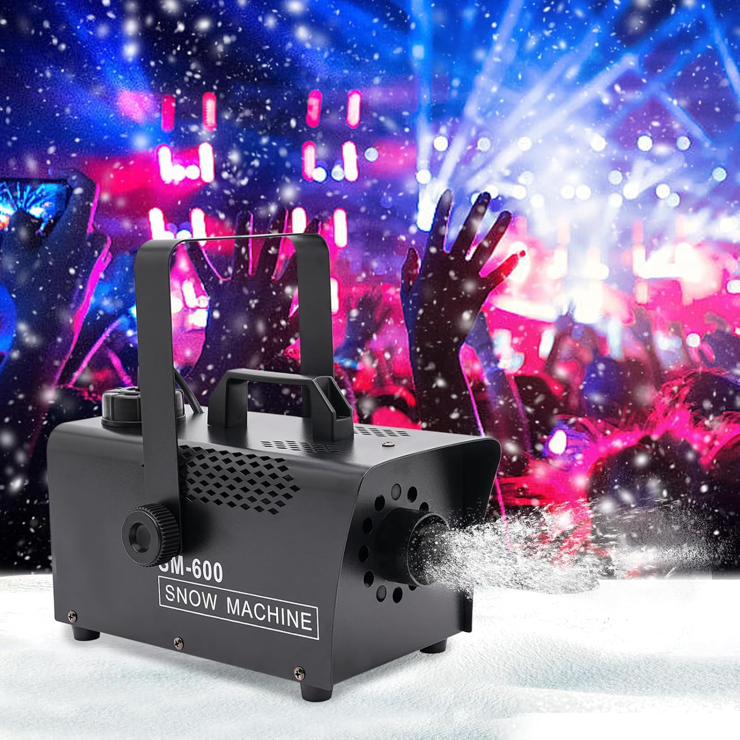 Snow Machine with Wireless Remote Control and Wired Control,600W Snow Making Machine for Christmas Wedding Photography Parties Kids Stage Parades