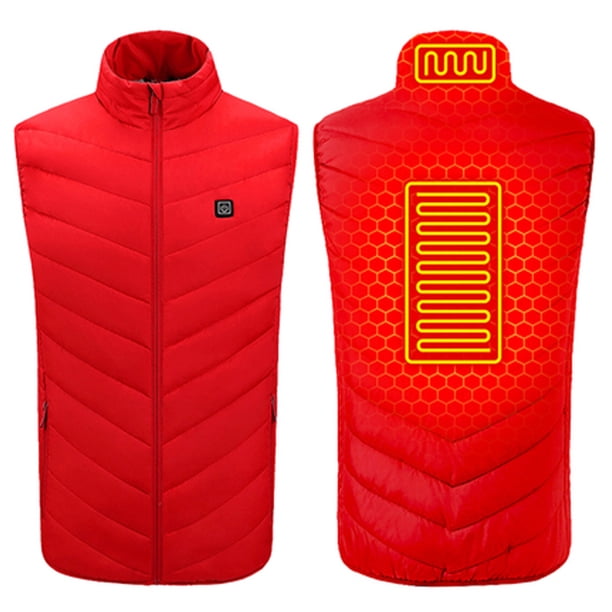 UKAP Chaleco calefactable para hombre, chaqueta térmica eléctrica, abrigo de plumón, ropa de abrigo de invierno