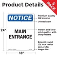 thumbnail image 2 of Main Entrance OSHA Notice Vinyl Decal Label 24 Inch x 18 Inch - 5 Pack, 2 of 6