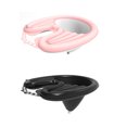 thumbnail image 3 of Qarigey Lavabo de champú, bandeja de , arandela de cabeza, mano de obra, accesorios ligeros para el hogar, suministros para el hogar, lavabos Ayudas para vestirse con gancho de botón Rosa, 3 of 6