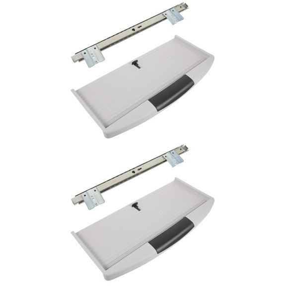 FRCOLOR 2 Sets  Keyboard Tray Sliding Keyboard Holder Under Desk Keyboard Tray with Sliders Screws