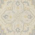 thumbnail image 6 of SAFAVIEH Micro-Loop Barnes Floral Bordered Wool Area Rug, Beige/Grey, 5' x 5' Square, 6 of 7
