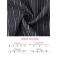 thumbnail image 5 of DARING DIVA Women's Double Breasted Vintage Pinstripe Striped Suit Blazer L Blue, 5 of 6