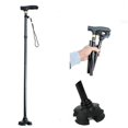 thumbnail image 1 of Elderly Walking Stick Foldable Climbing Cane Trekking Pole Adjustable Alpenstock With Light, 1 of 5