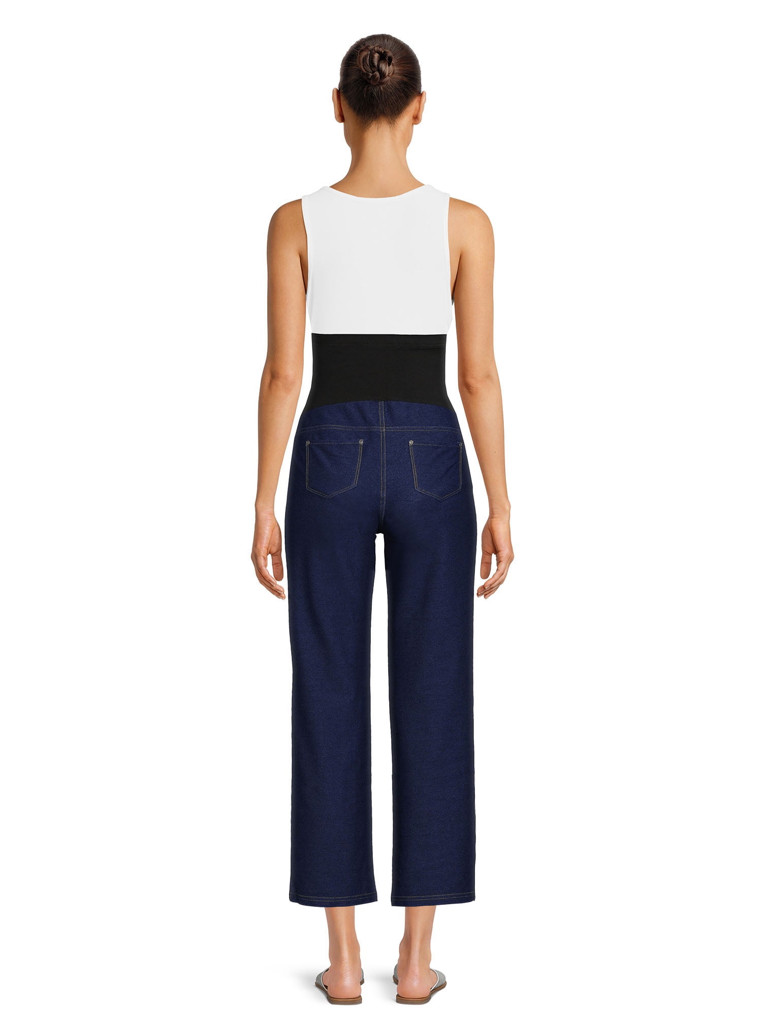Time and Tru Maternity Essentials Straight Leg Jeggings, 27" Inseam, Sizes S-XXL