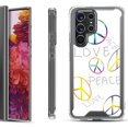 thumbnail image 1 of Shockproof Bumper Phone Case for Samsung Galaxy S22 Ultra 5G, by OneToughShield ® - Love/Peace, 1 of 3