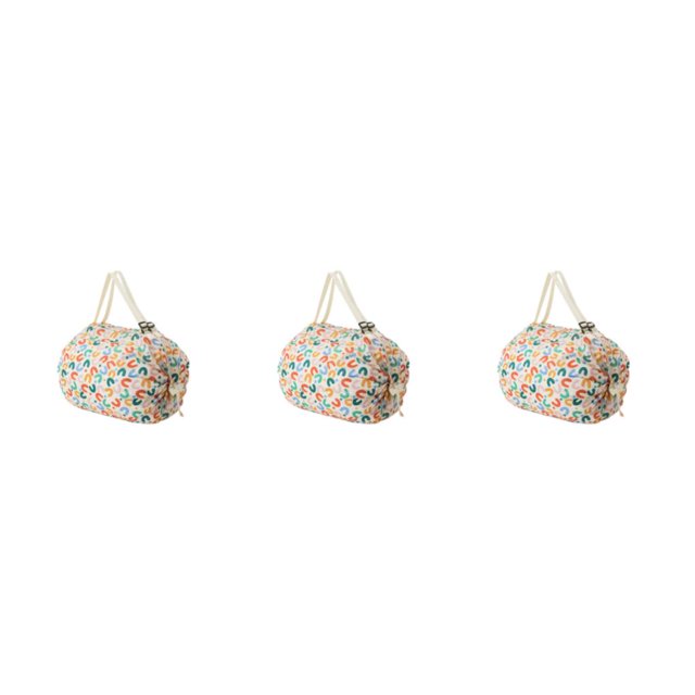 Wweixi Sac de Rangement Réutilisable Pliable Sac de Courses Écologique et Polyvalent pour Voyage Polyester Sacs de Rangement Pliables Sac à Main Lettre C 3ensemble