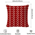 thumbnail image 3 of Set of 4 Pillow Covers 18x18 Red Rustic Linen Decorative Throw Pillow Covers Outdoor Modern Decor Square Cushion Covers for Patio Couch Sofa Bedroom Living Room (Red New), 3 of 6