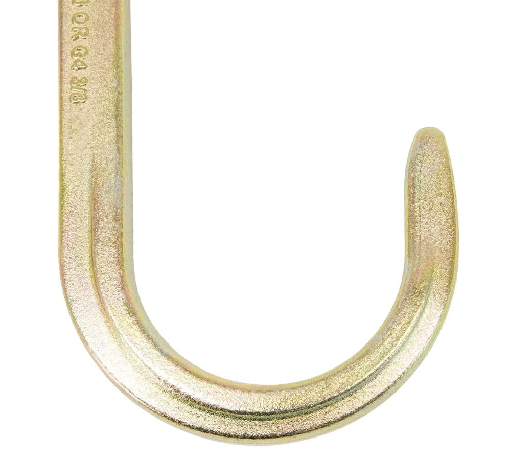 15" Inch J Hook Heavy Duty Grade G70 Tow Axle Strap Wrecker Roll back Clevis 5400#