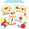 thumbnail image 2 of Paquete de 130 bloques modelo de madera - Rompecabezas manipulativo de forma geométrica - Gráficos Tangram Brain Teaser STEM Toys Regalo para niños con 24 tarjetas de diseño, 2 of 5