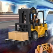 Riforla 2.4G Remote Control Forklift Sound and Light Spray Engineering Car Model Boy Remote Control Car Toy Remote Control Car A