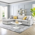 thumbnail image 1 of Modway Commix Canapé Sectionnel 4 Pcs en Velours de Performance Surrempli Garni de Duvet, Gris Pâle, 1 of 10