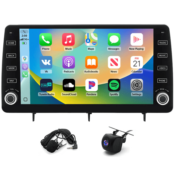 10" Android 14 Car Stereo for Civic 2022-2023 2 64GB Carplay Auto AHD Cam