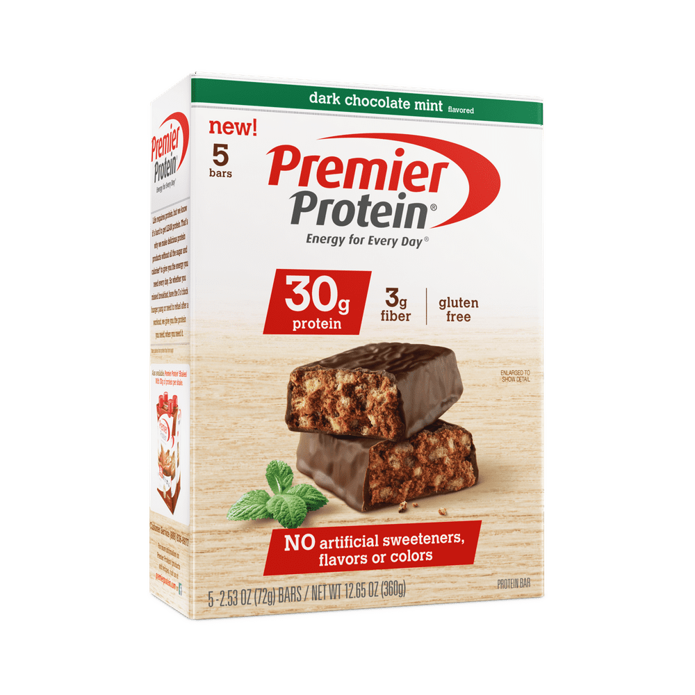 Premier Protein Bar, Dark Chocolate Mint, 30g Protein, 5 Ct Walmart