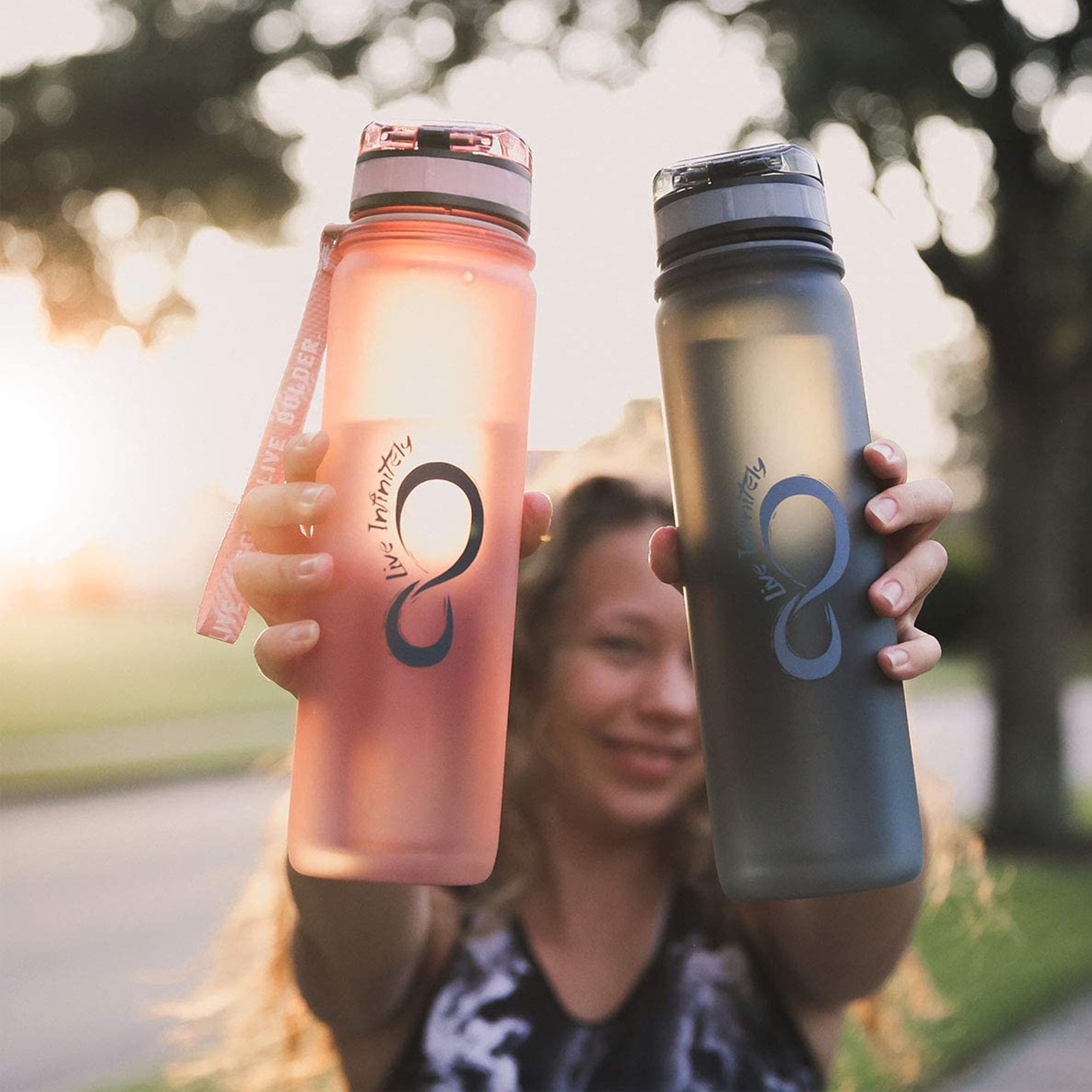Buy Live Infinitely Insulated Water Bottle with Time Marker BPAFree 24