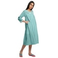 thumbnail image 3 of Moomaya Cotton Sleepwear For Ladies Printed Round Neck Button Placket Nightdress, 3 of 6