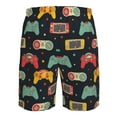 thumbnail image 6 of Kll Retro Video Game Men'S Casual Summer Beach Shorts Hawaiian Shorts With Pockets-X-Large, 6 of 9
