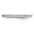 thumbnail image 4 of Solid 14K White Gold Diamond Wedding Band Ring Size 6 (.255 cttw.), 4 of 8