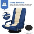 thumbnail image 6 of S AFSTAR Floor Gaming Chair, Swivel Foldable Chair with Armrest & 6-Position Adjustable Backrest, Folding Rocker for TV Reading & Home Office (Blue), 6 of 18