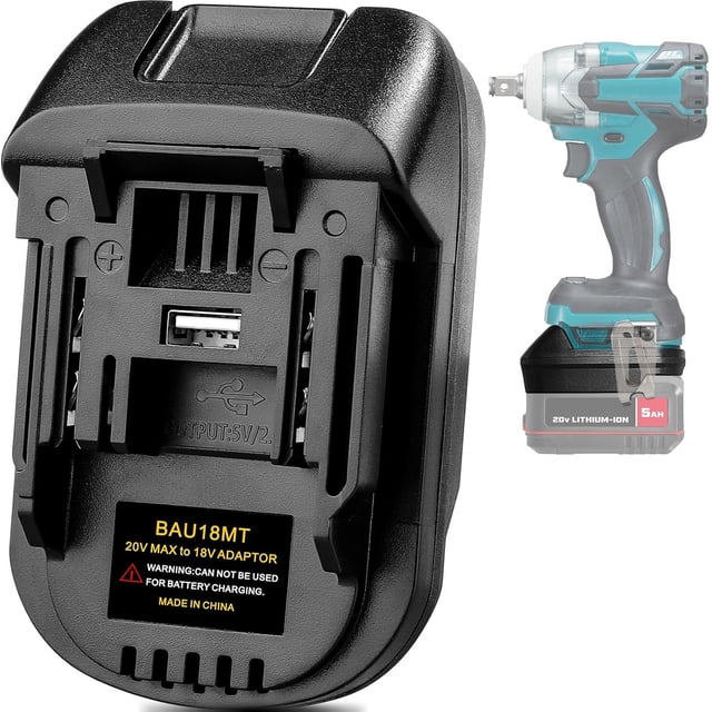 Adaptador para Bauer 20V Batería Li-ion Convertir a para Ma*kita 18V, Usar para Ma*kita 18V Batería Herramientas Eléctricas Inalámbricas (Solo Adaptador)