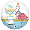 thumbnail image 1 of Oaktree Fabulous Birthday Flamingo Foil Balloon, 1 of 1