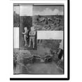 thumbnail image 2 of Historic Framed Print, [Japanese soldiers building sand bag barricade, wearing mosquito netting, moving through grain field], 17-7/8" x 21-7/8", 2 of 9