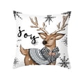 thumbnail image 4 of Funda de almohada para decoración navideña, cubierta de cojín con diseño de árbol de Navidad, alce, muñeco de nieve y algodón, 45x45cm, 2024, 4 of 4