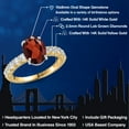 thumbnail image 2 of Gem Stone King 14K Two Tone Gold Red Garnet and Lab Grown Diamond Engagement Ring for Women | 3.45 Cttw | Oval 10X8MM | Gemstone January Birthstone | Size 5, 2 of 6