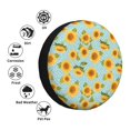 thumbnail image 4 of Yiaed White Polka Dot Sunflower A Print Tire Wheel Cover, Waterproof Spare Tire Cover Fit for Jeep, Truck,Trailer, RV, SUV, Camper and Most Vehicle-17 inch, 4 of 6