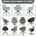 thumbnail image 6 of ZIATUBLES Daisy Print Curved Back Dining Chair Covers with Arms Stretchable Home Office Mid-Back Armchair Slipcover Reusable Modern Accent Vanity Desk Chair Cover with Elastic Bottom, 6 of 7