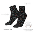 thumbnail image 6 of Rateoe Hawaiian Style Pattern Quarter Crew Socks,Toe Seamed Ankle Socks,Cotton Cushioned Breathable Athletic Crew Sports Socks, 6 of 7