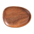 thumbnail image 2 of Natural Wooden Serving Tray, Irregular Wood Food Platter, Solid Wood Snack Serving Plate, Handmade Wooden Dessert Tray, Multi-purpose Wooden Display Board, Tea Coffee Serving Dish for Home Use, 2 of 5
