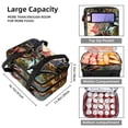 thumbnail image 3 of Dinosaur Double Layered Insulated Lunch Bag with Two Compartments, Large Capacity, Hand Carry, 7.1x11.4x16.1 Inches, Refrigerated - Ideal for Work and School, 3 of 6